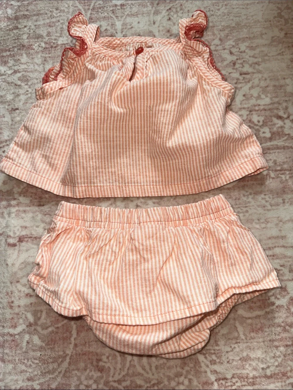Carters striped matching set